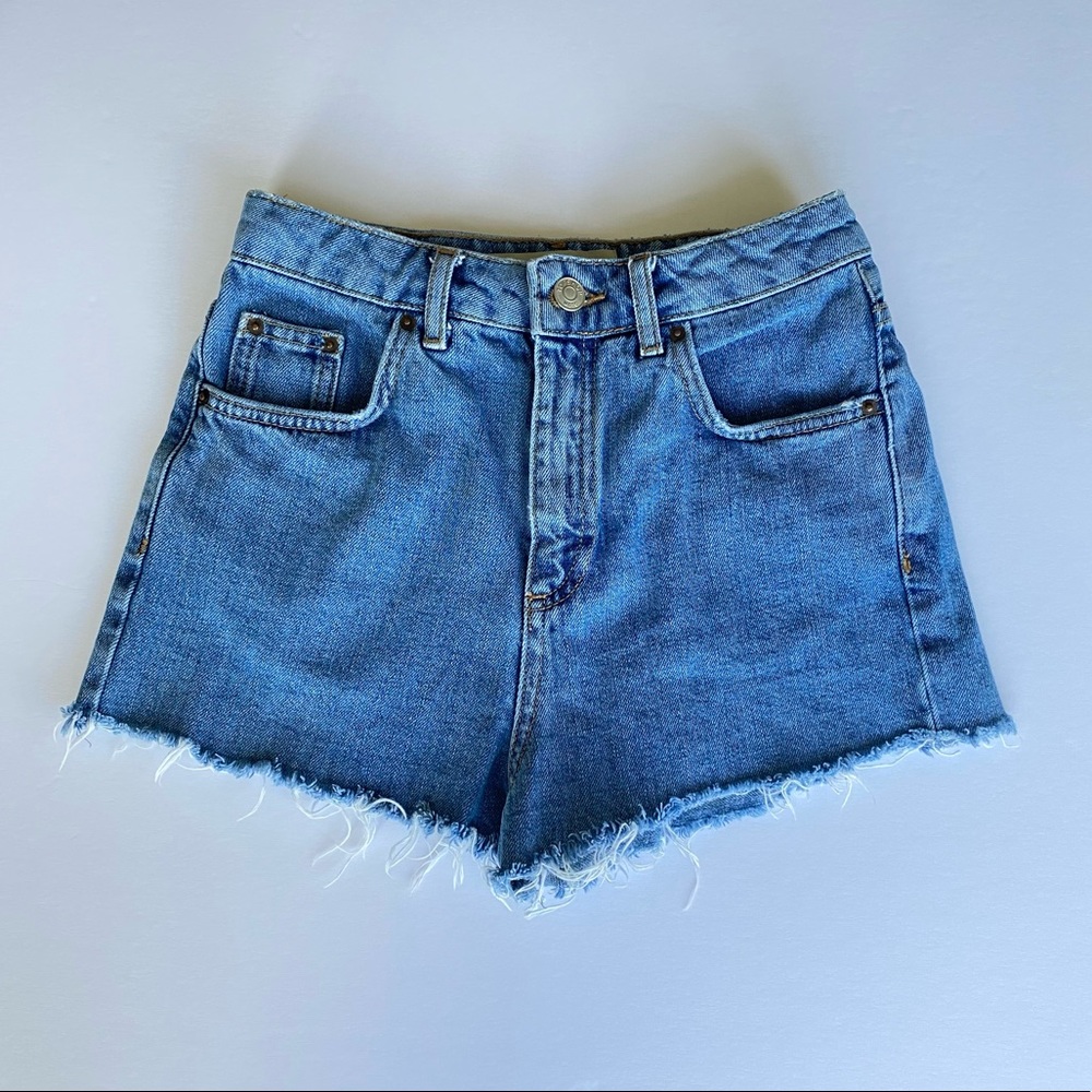 Topshop MOTO Mom High Waisted Jean Shorts
